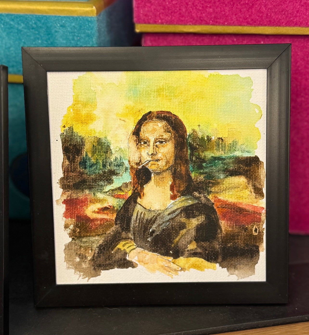 Smoking Women Series-Mona Lisa