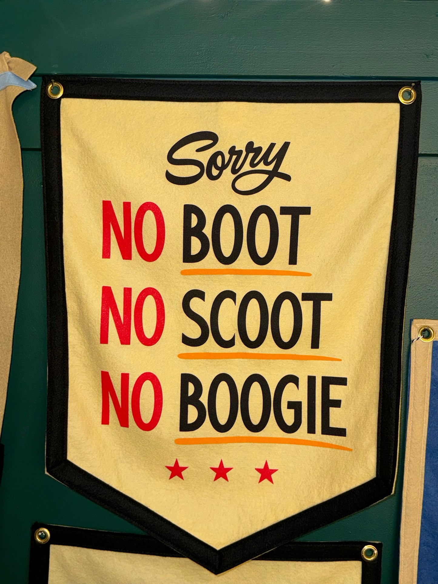 Sorry No Boot No Scoot No Boogie