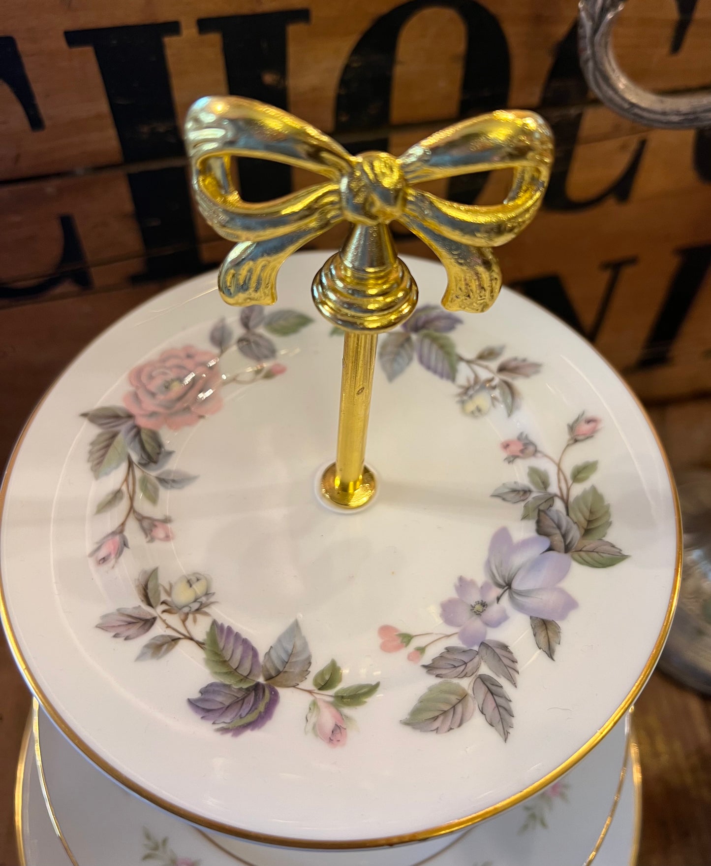 Vintage Three Tiered Plate Stand, Royal Worcester China