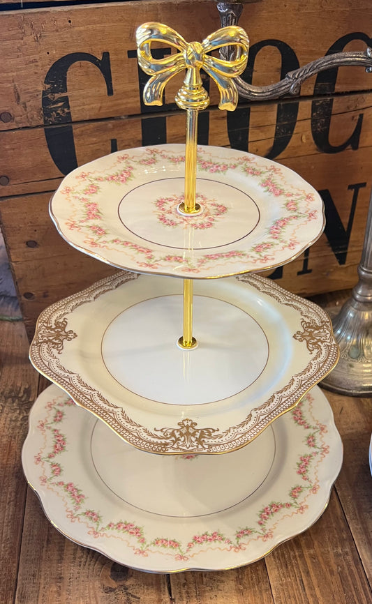 Haviland Hamilton Pattern Tiered Plate Stand