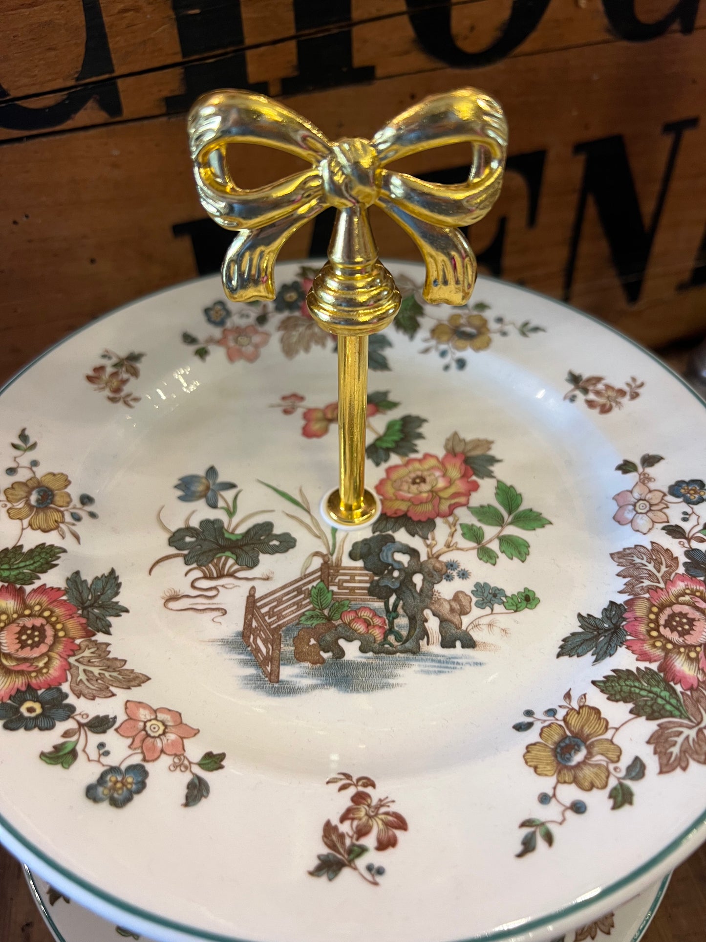 Wedgwood Floral Tiered Plate Stand