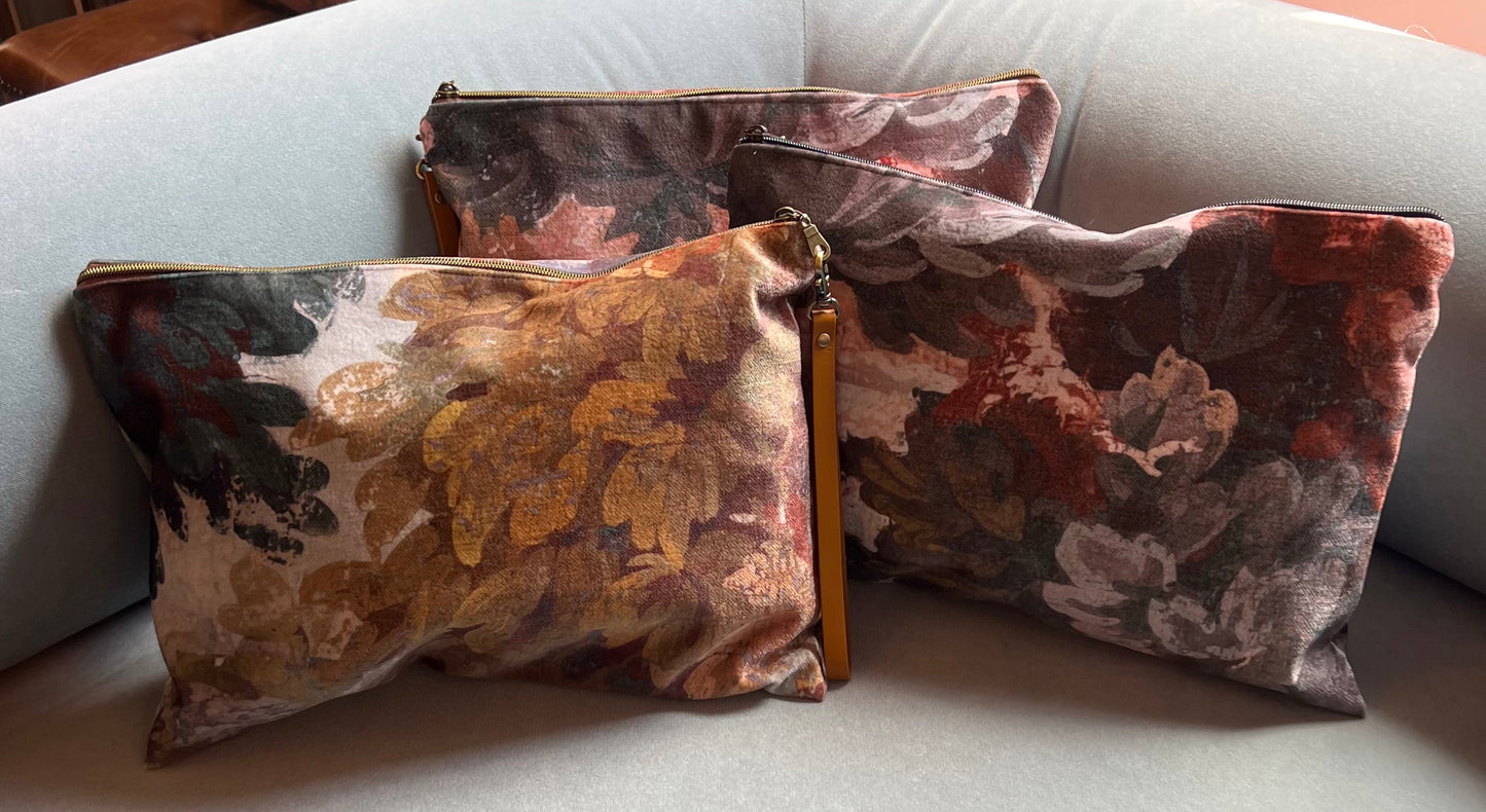 French Forêt In Chestnut Zipper Clutch