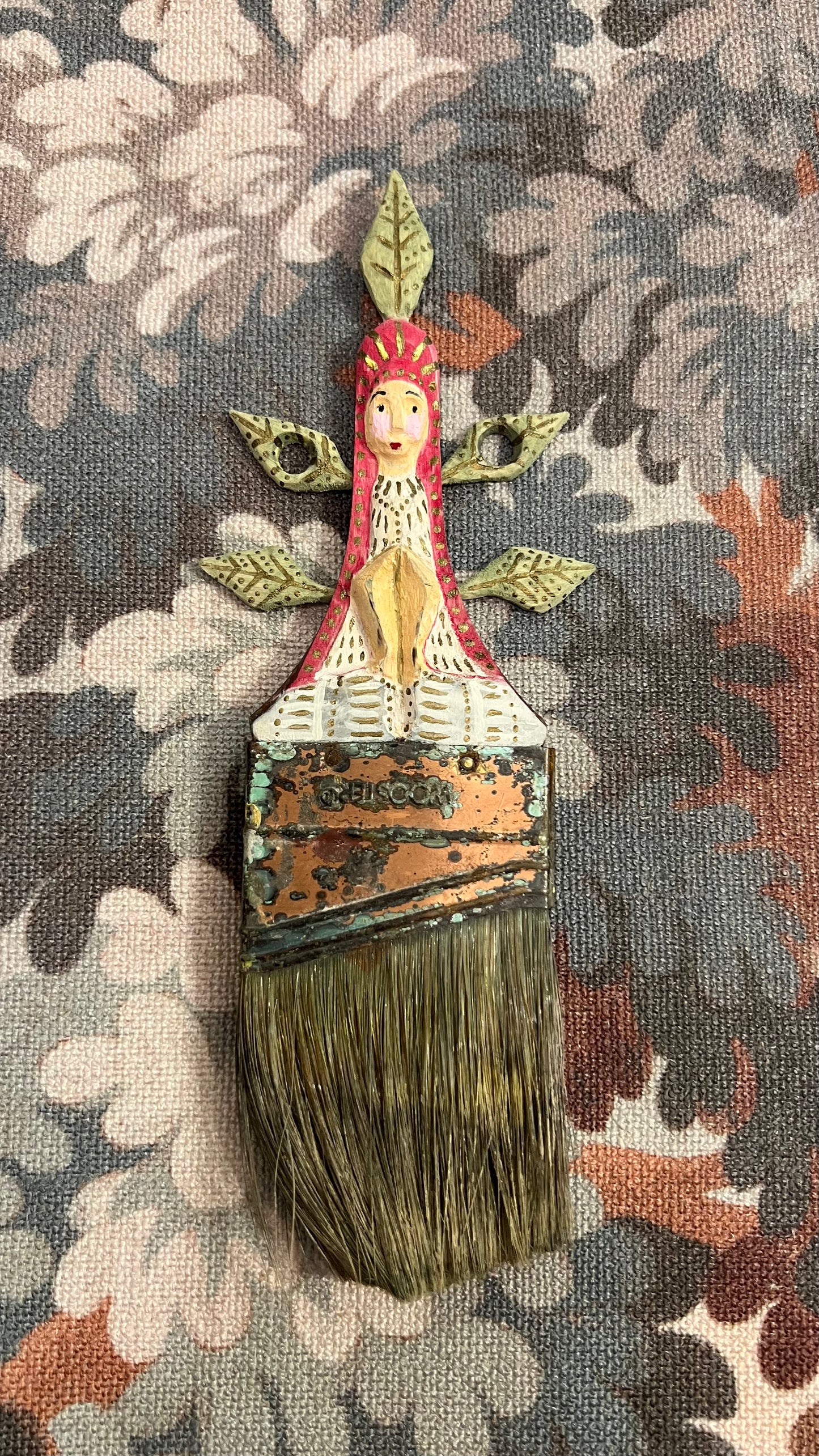 Carved Brushes- Mother Mary